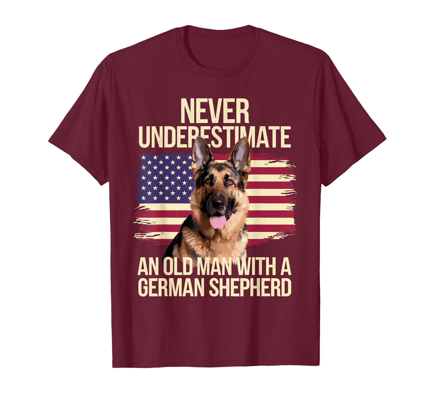 Cool German Shepherd Design for Men Grandpa Dog Lover Owner T-Shirt