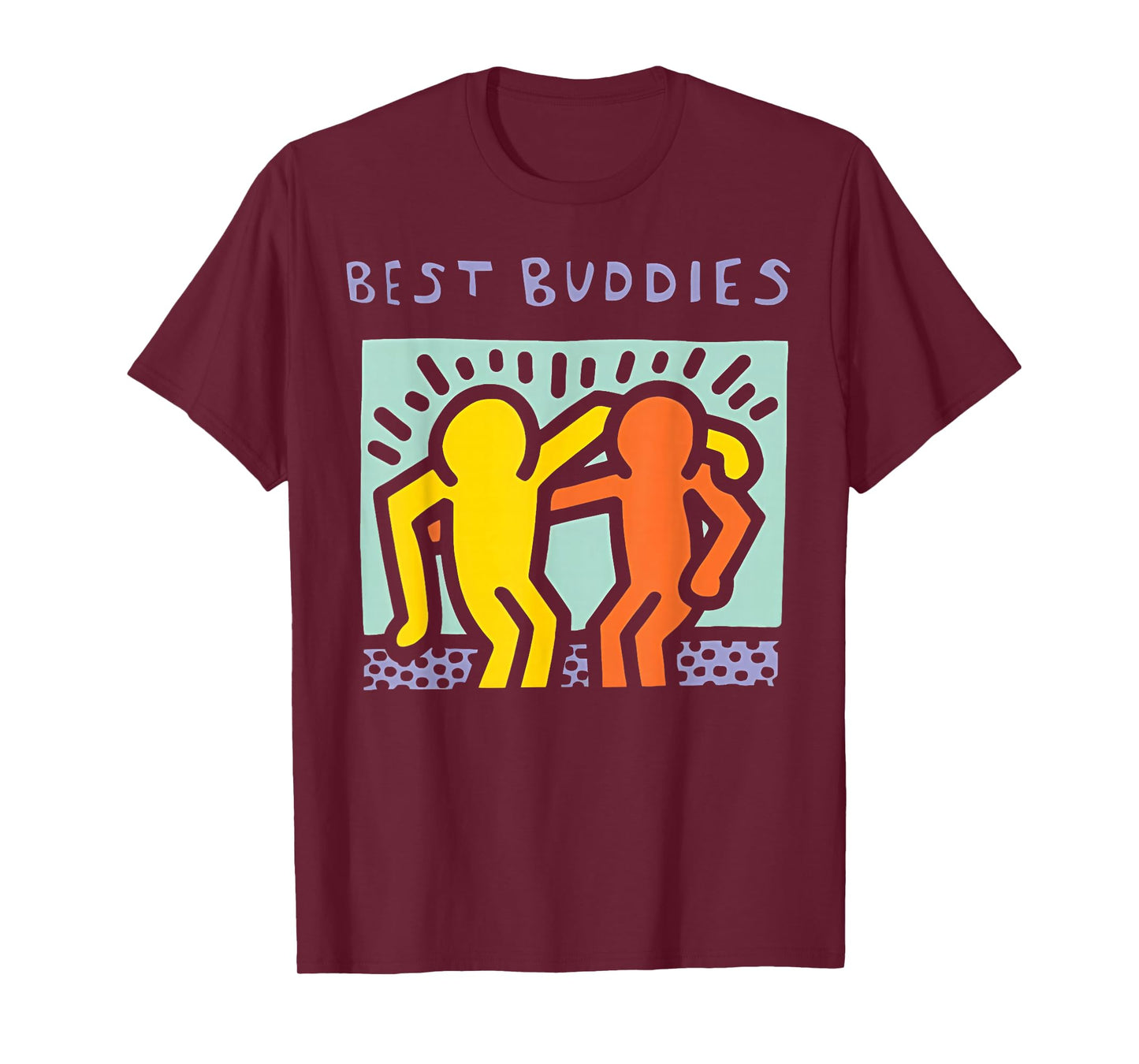 Best Buddies Friendship Retro Graphic Dancing Men Women Kids T-Shirt