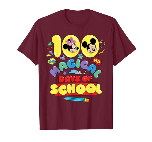 Disney Mickey & Minnie 100 Magical Days of School 100th Day T-Shirt