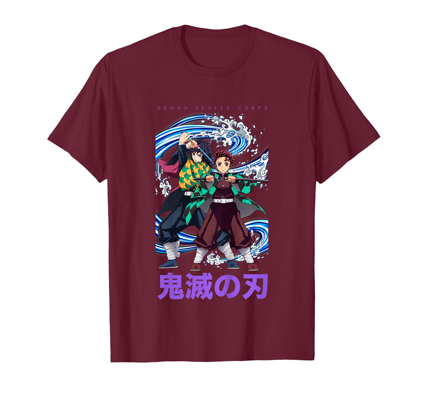 Kids Demon Slayer: Infinity Castle Tanjiro and Giyu Water Duo T-Shirt