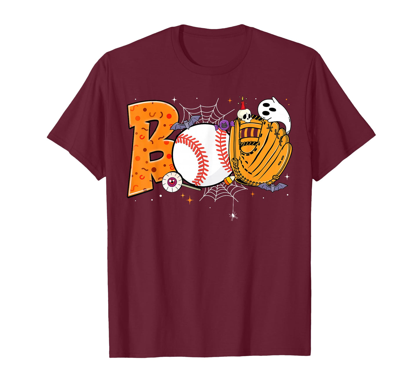 Boo Baseball Player Catcher Pitcher Funny Halloween Costume T-Shirt