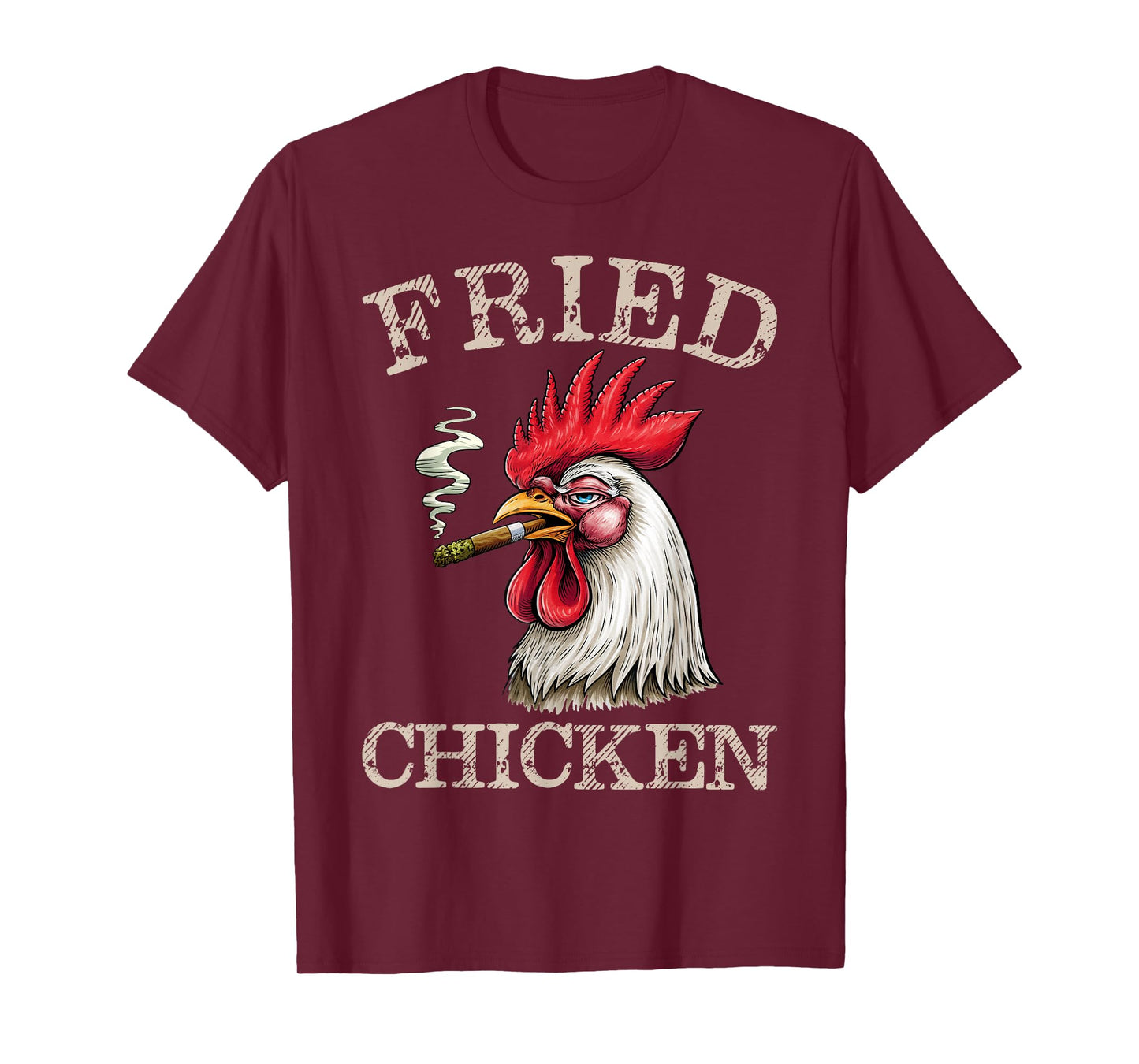Fried Smoking Chicken 420 Marijuana Graphic Weed Men Women T-Shirt