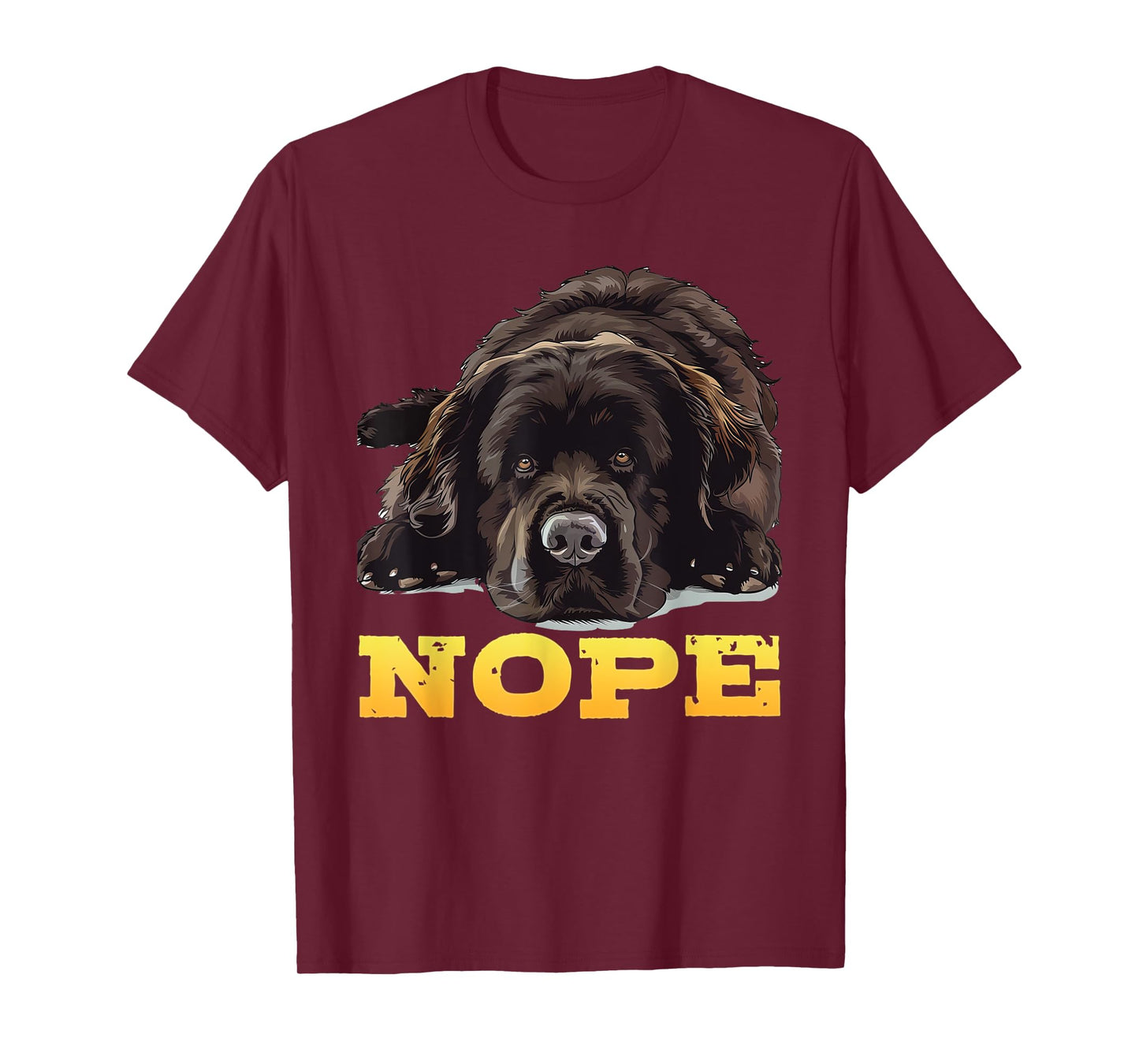 Newfoundland NOPE Stubborn Newfie Funny Dog Owners T-Shirt for Men Women