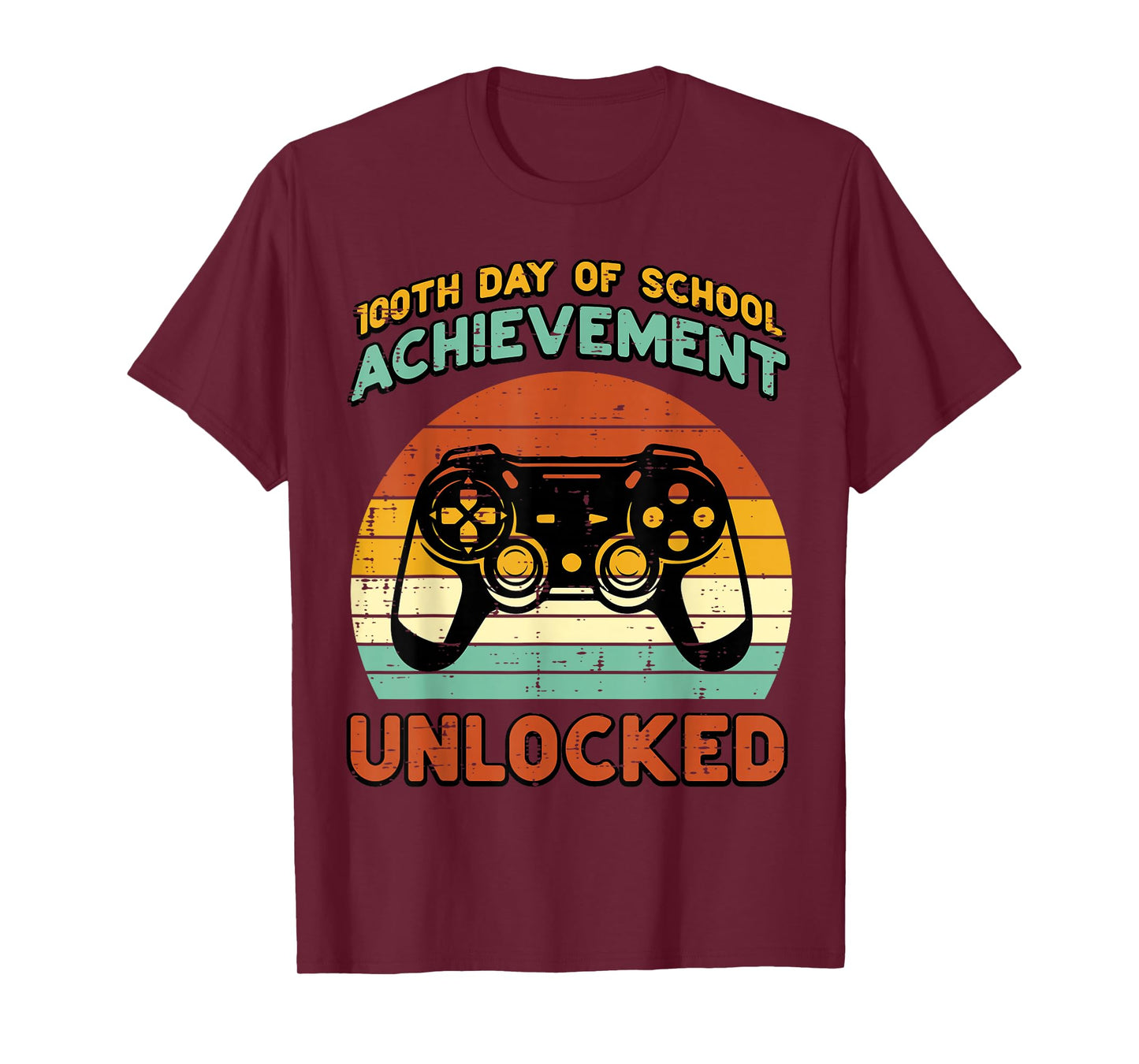 100th Day of School Unlocked Gamer 100 Days Boys Kids Youth T-Shirt