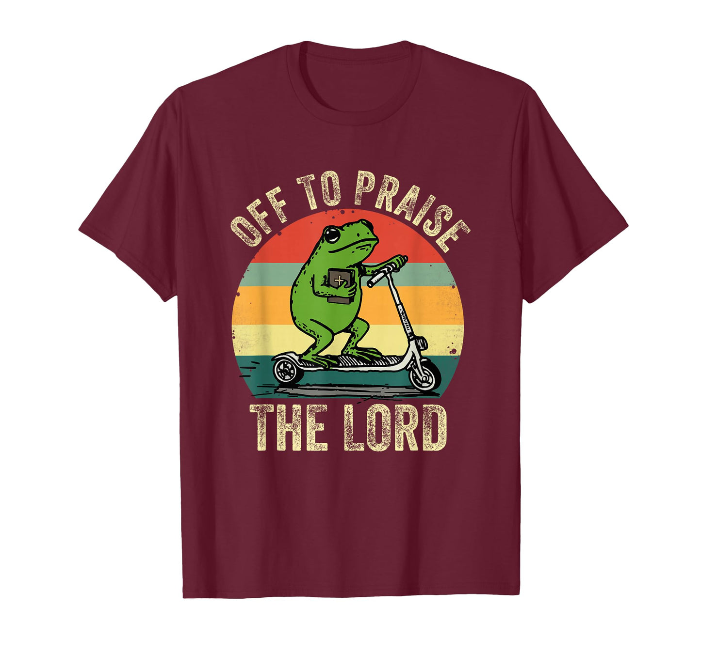 Off to Praise The Lord Funny Frog Bible Study Jesus Church T-Shirt