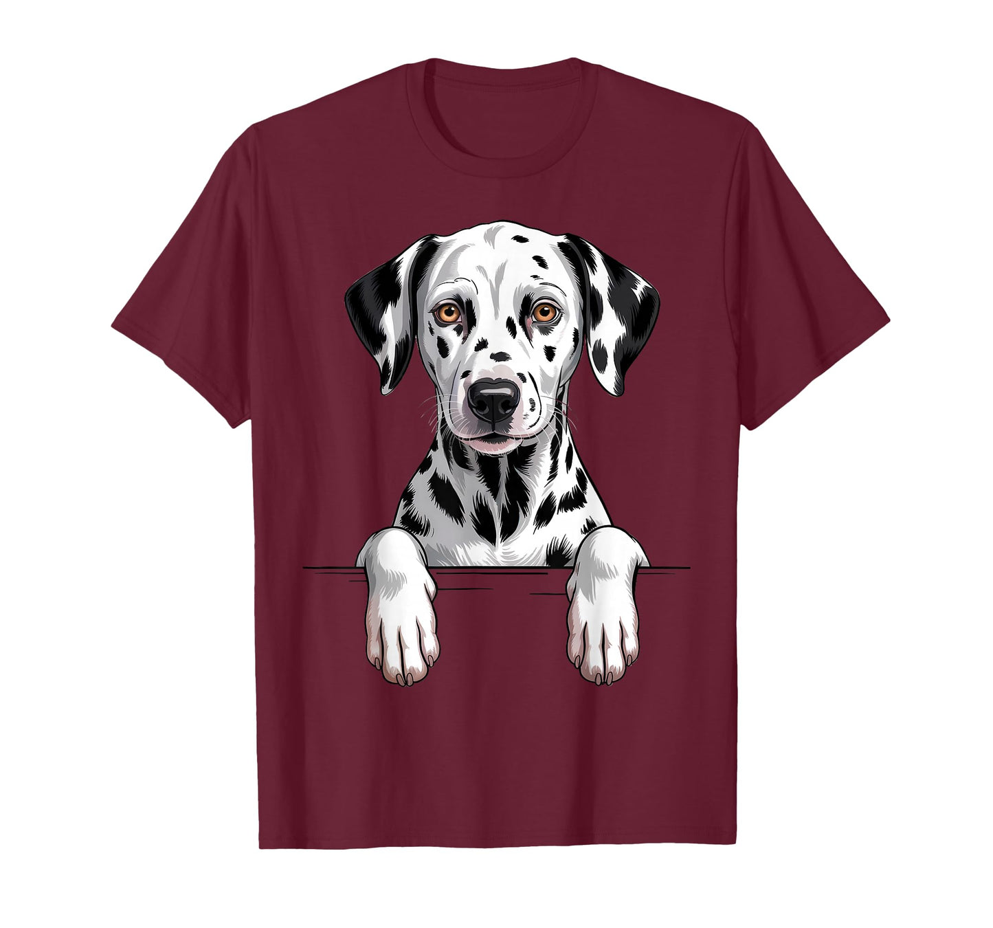 Dalmatian Funny Peeking Pocket Puppy Dog Lover T-Shirt