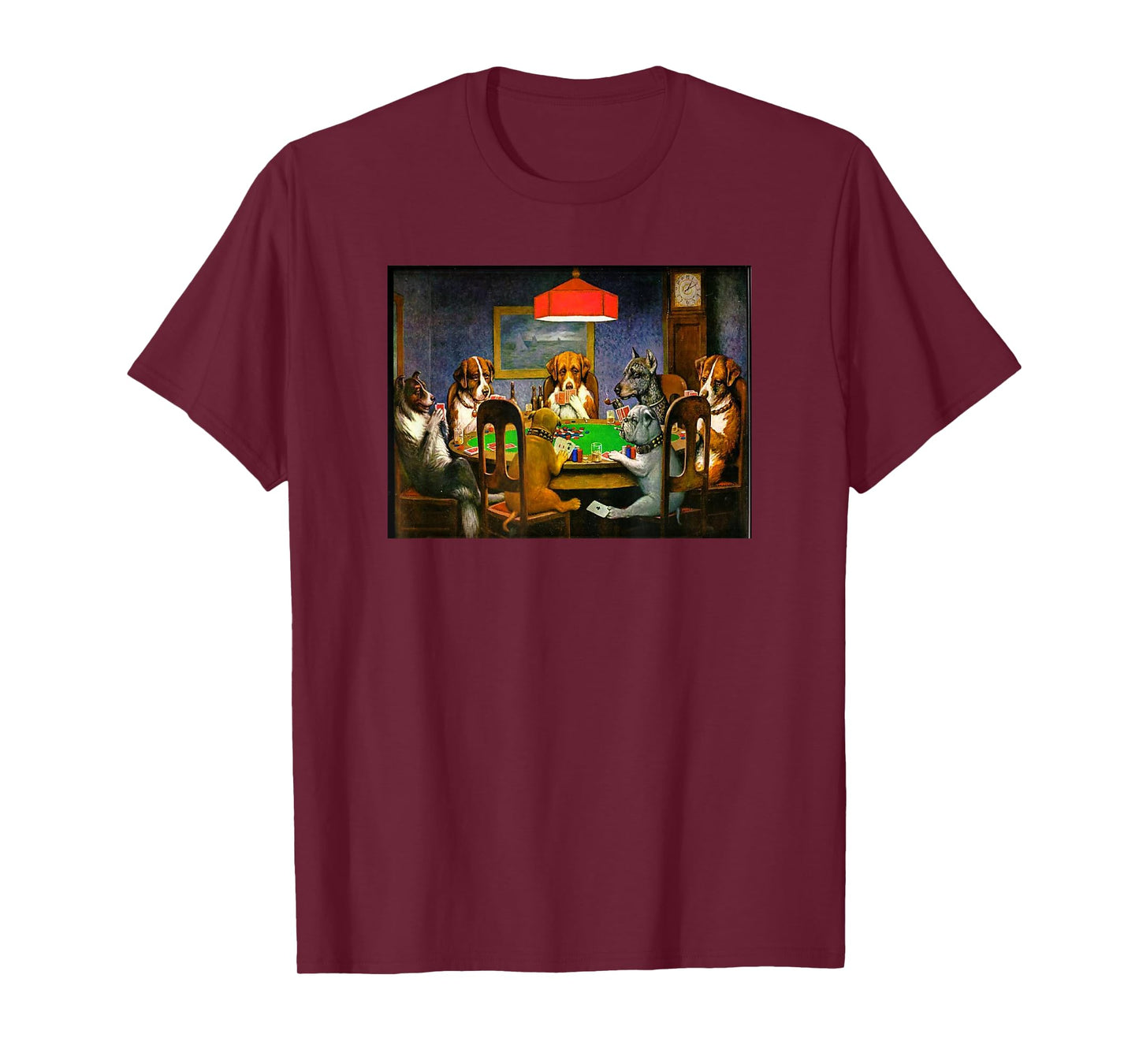 Retro Vintage Dogs Playing Cards Poker Gambling T-Shirt