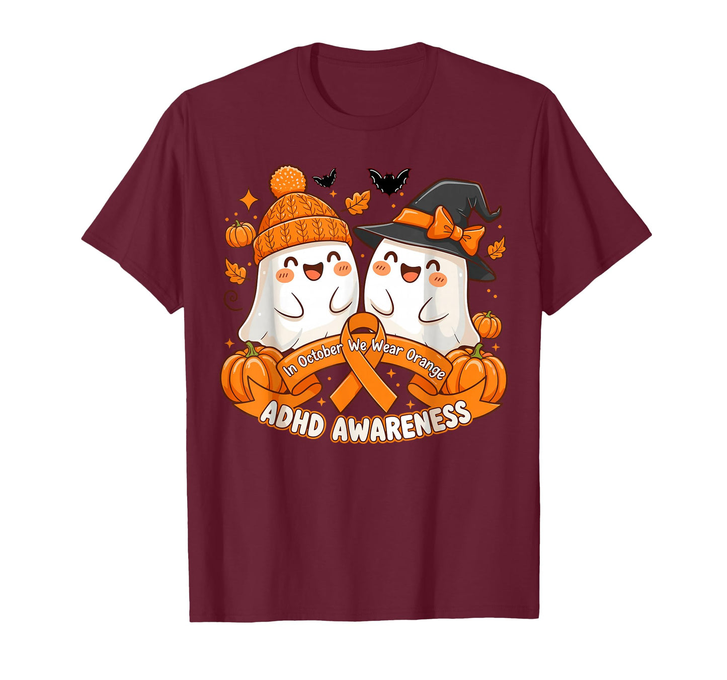 in October We Wear Orange ADHD Awareness Month T-Shirt