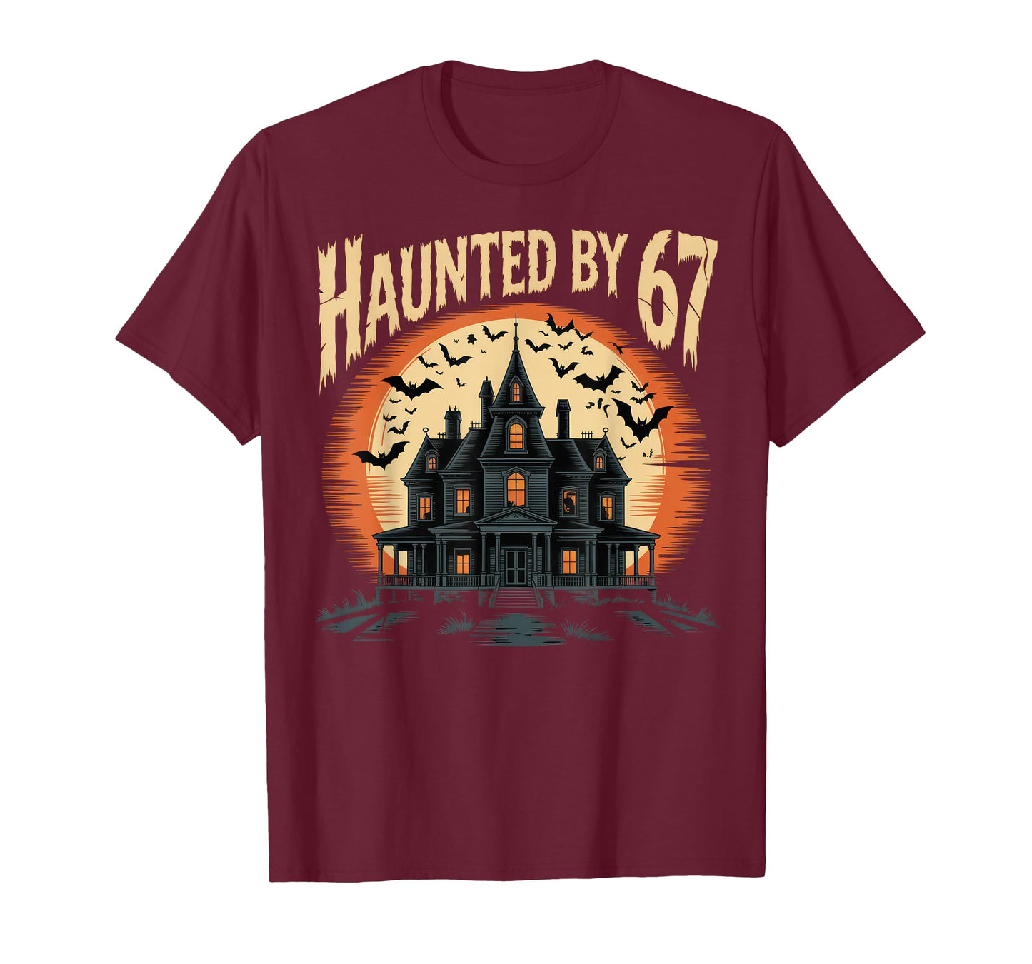 67 Meme Halloween Costume Haunted by 6-7 Brainrot Six Seven T-Shirt
