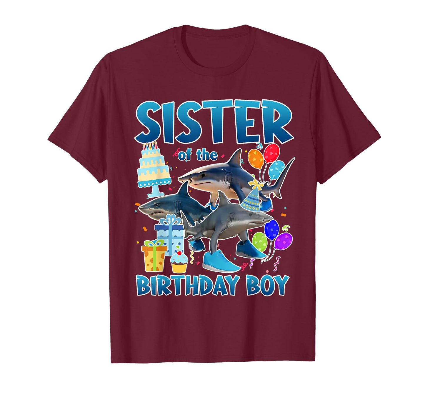Sister Of The Birthday Boy Tralalero Tralala Family Matching T-Shirt