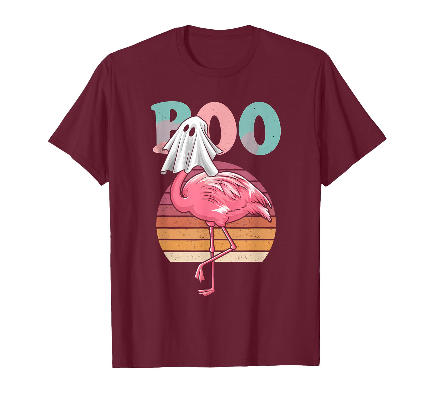 Flamingo Ghost Boo Pink Halloween Costume Flamingo Lover T-Shirt