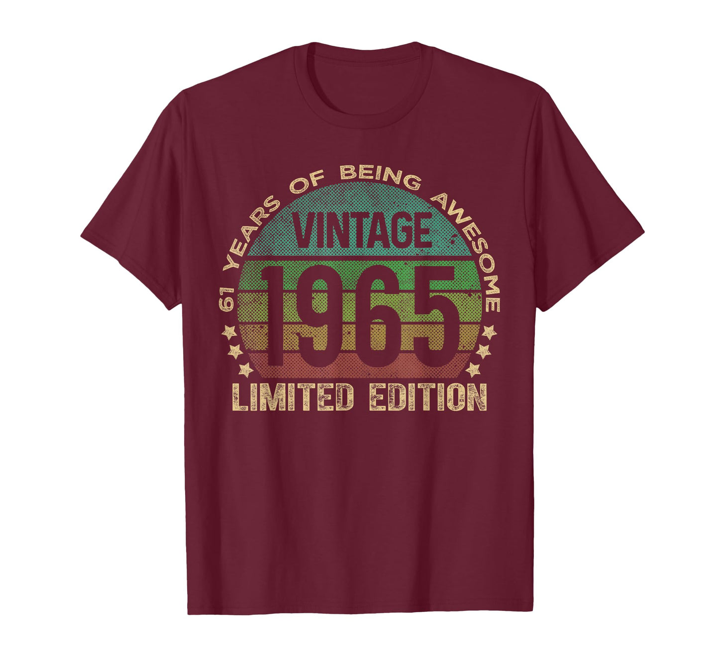 61 Year Old Gifts Vintage 1965 Limited Edition 61st Birthday T-Shirt