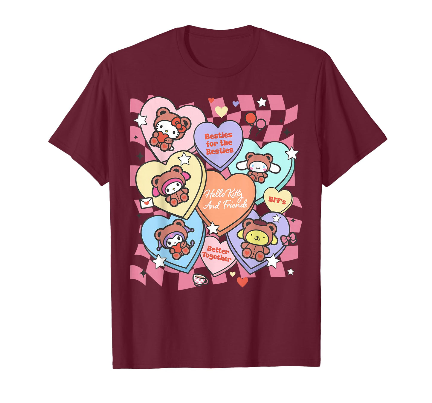 Hello Kitty Valentine's Day Besties for The Resties BFFs T-Shirt
