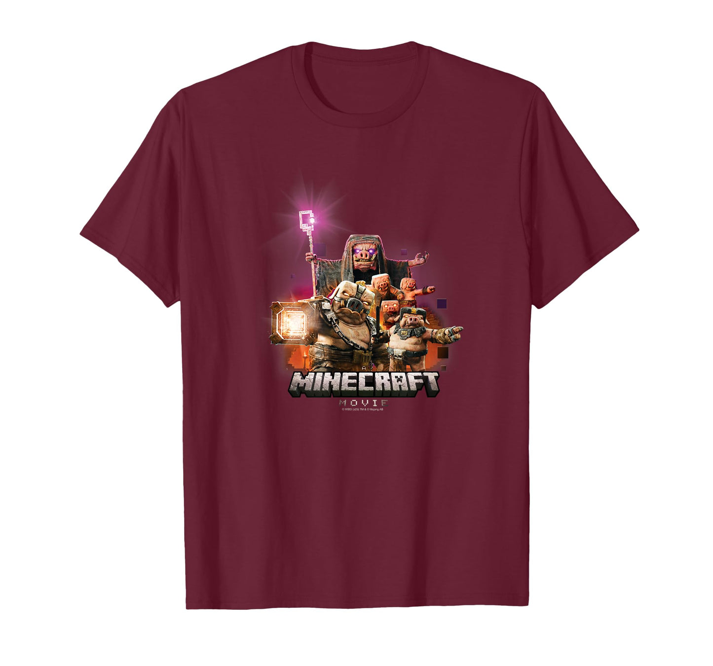 A Minecraft Movie Piglins Attack Nether Villain Mobs T-Shirt