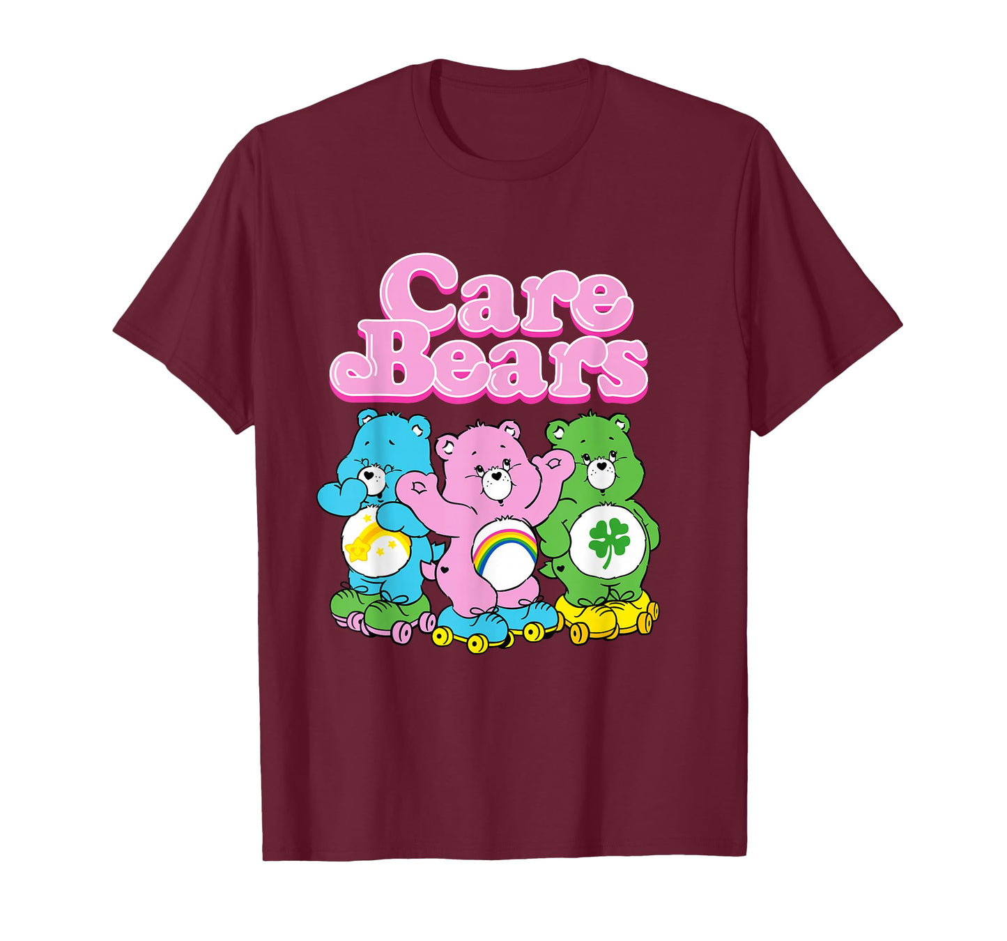 Care Bears Vintage Pink Roller Skate Bear Group T-Shirt