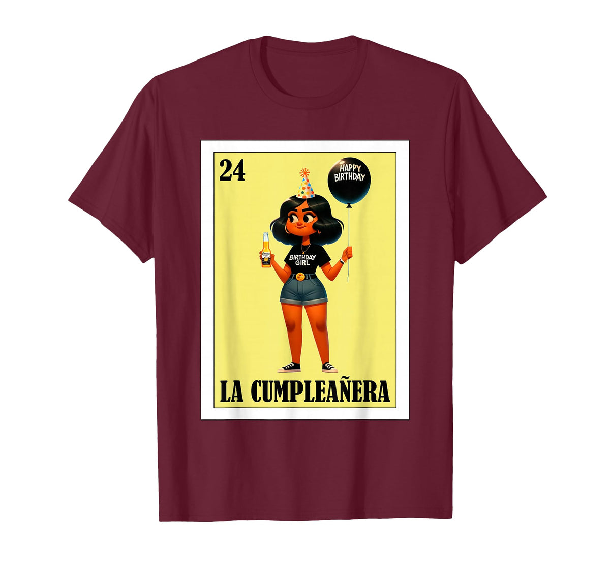 Funny Mexican Birthday Girl Design - La Cumpleañera T-Shirt
