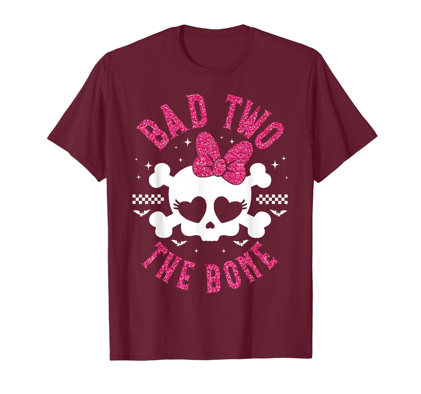 Bad Two the Bone 2nd Birthday 2 Years Old Kids Girls T-Shirt