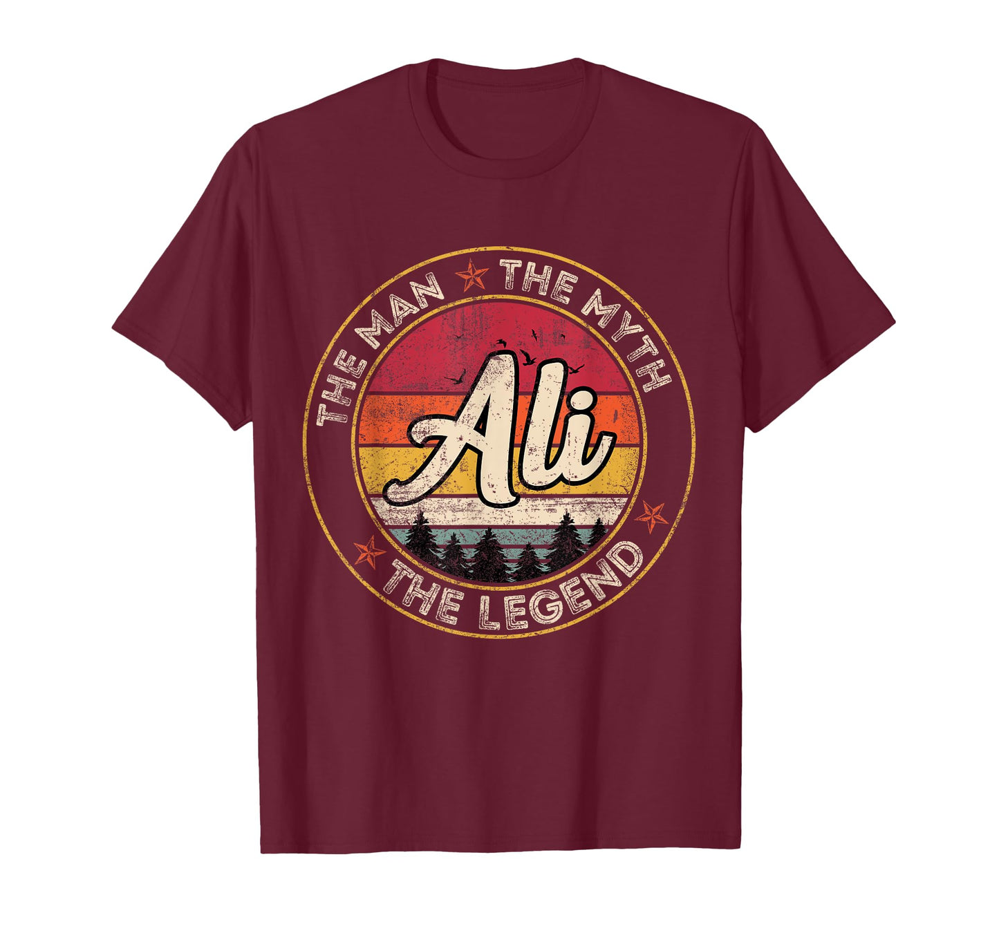 Ali The Man The Myth The Legend Personalized Name T-Shirt