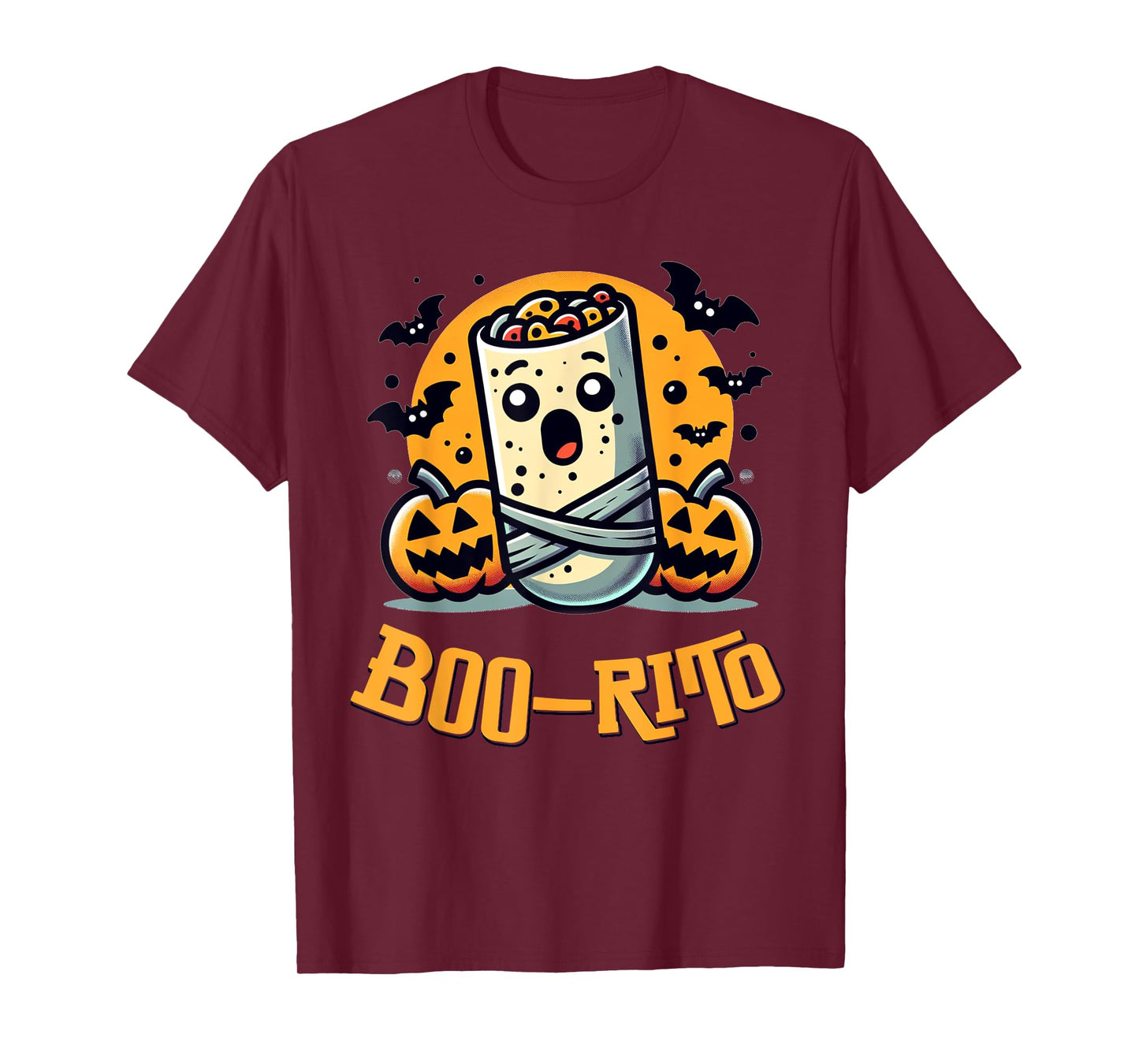 Boo-Rito Funny Mexican Burrito Halloween Costume T-Shirt