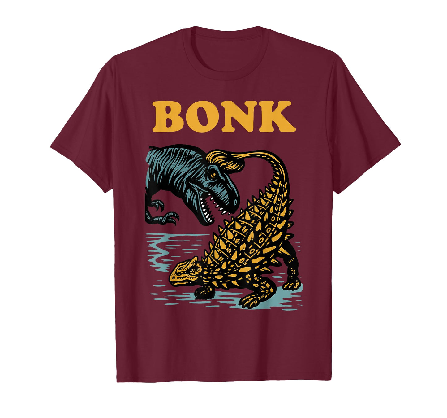 Bonk Dinosaur Funny Prehistoric Humor Design T-Shirt