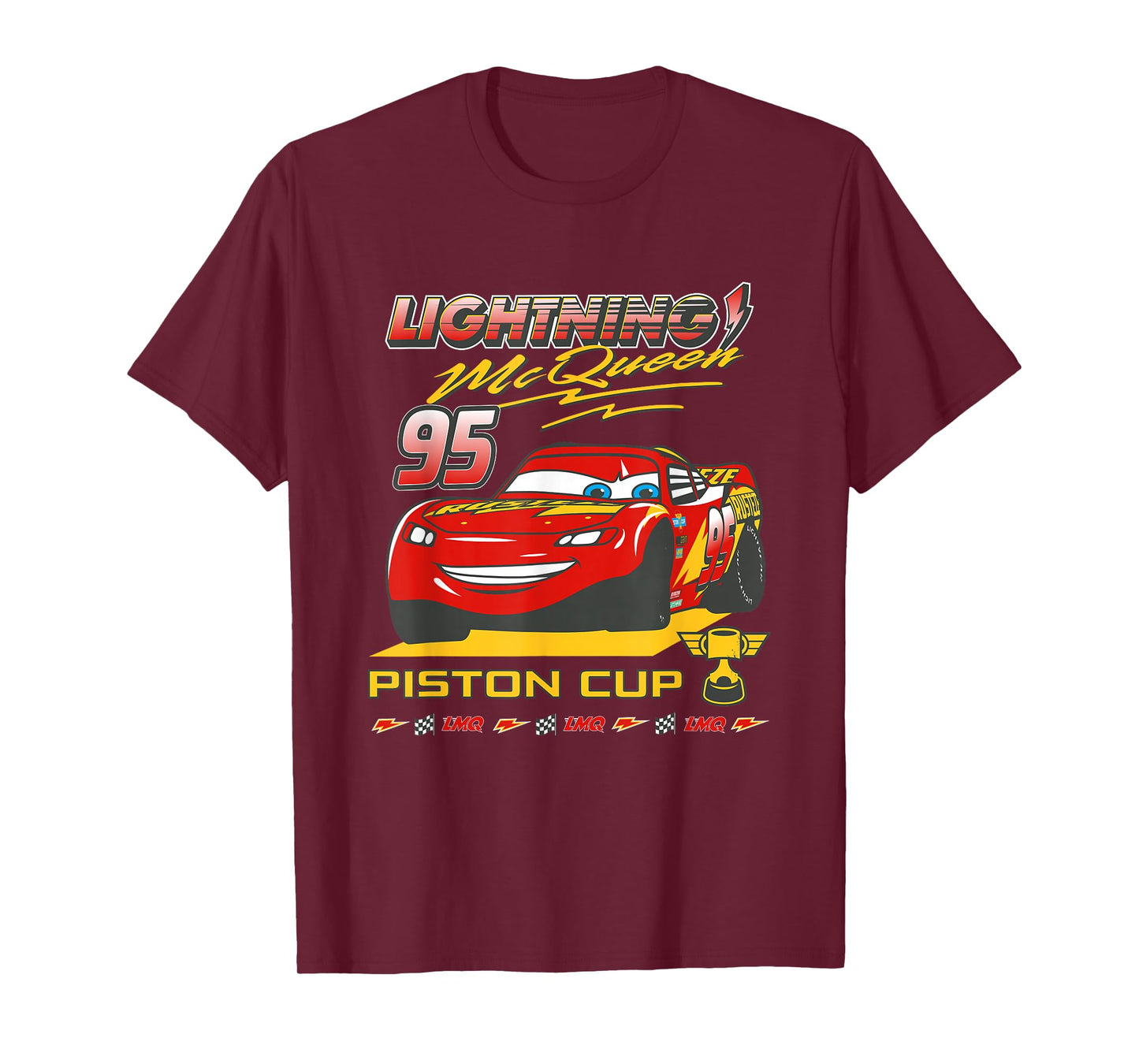 Disney Pixar Cars Lightning McQueen Piston Cup Style T-Shirt