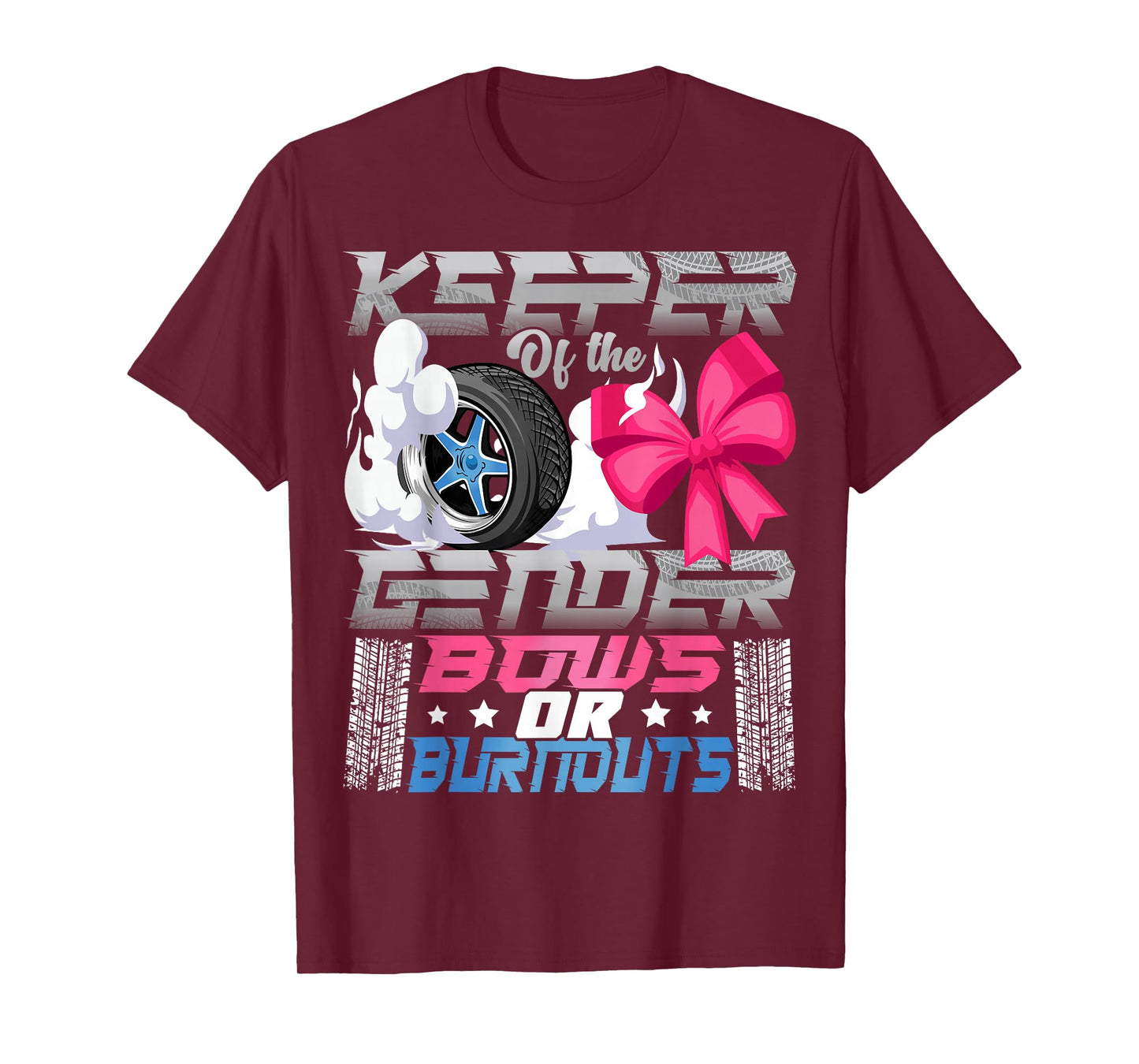 Keeper of the Gender Burnouts or Bows Gender Reveal Party T-Shirt