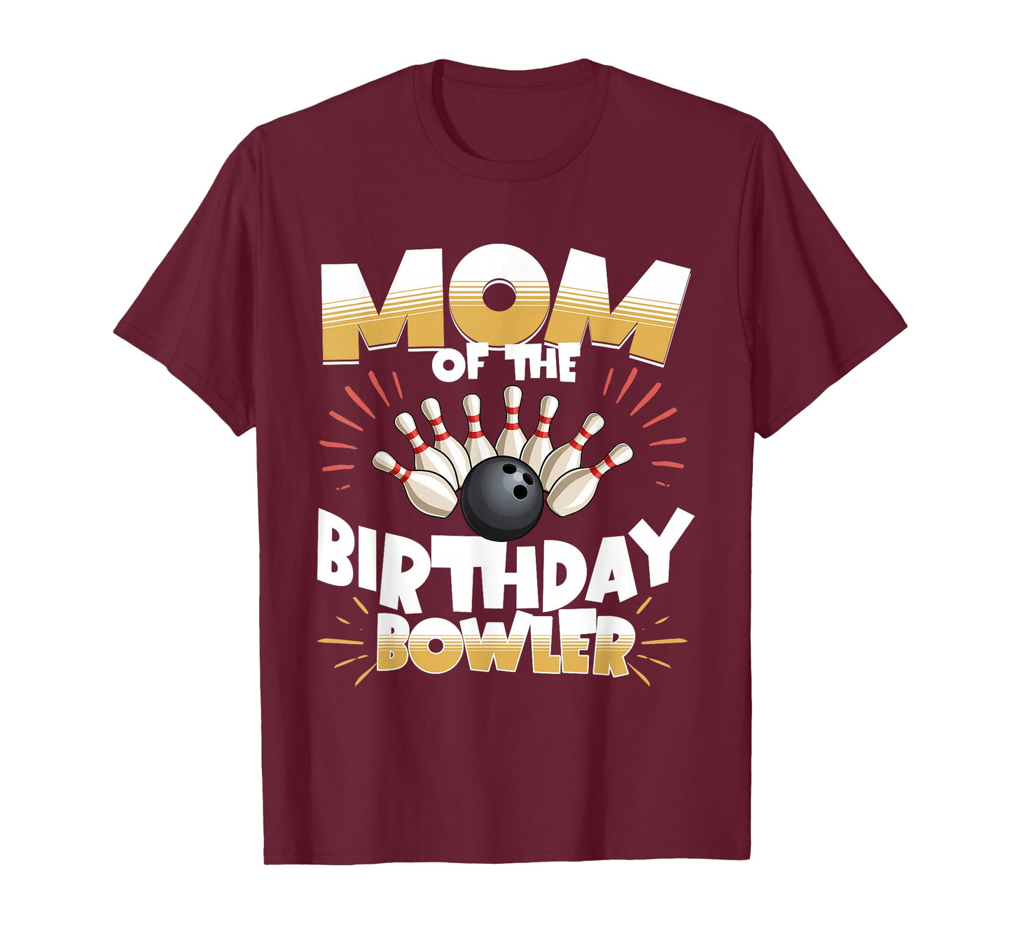 Bowling Party Mom Of The Birthday Bowler Matching Kids T-Shirt