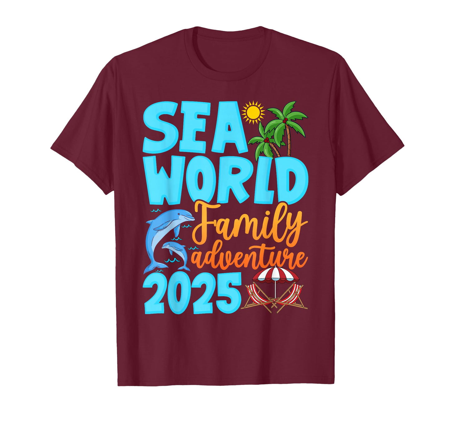 Sea World Dolphin Family Adventure Trip 2025 Spring Break T-Shirt