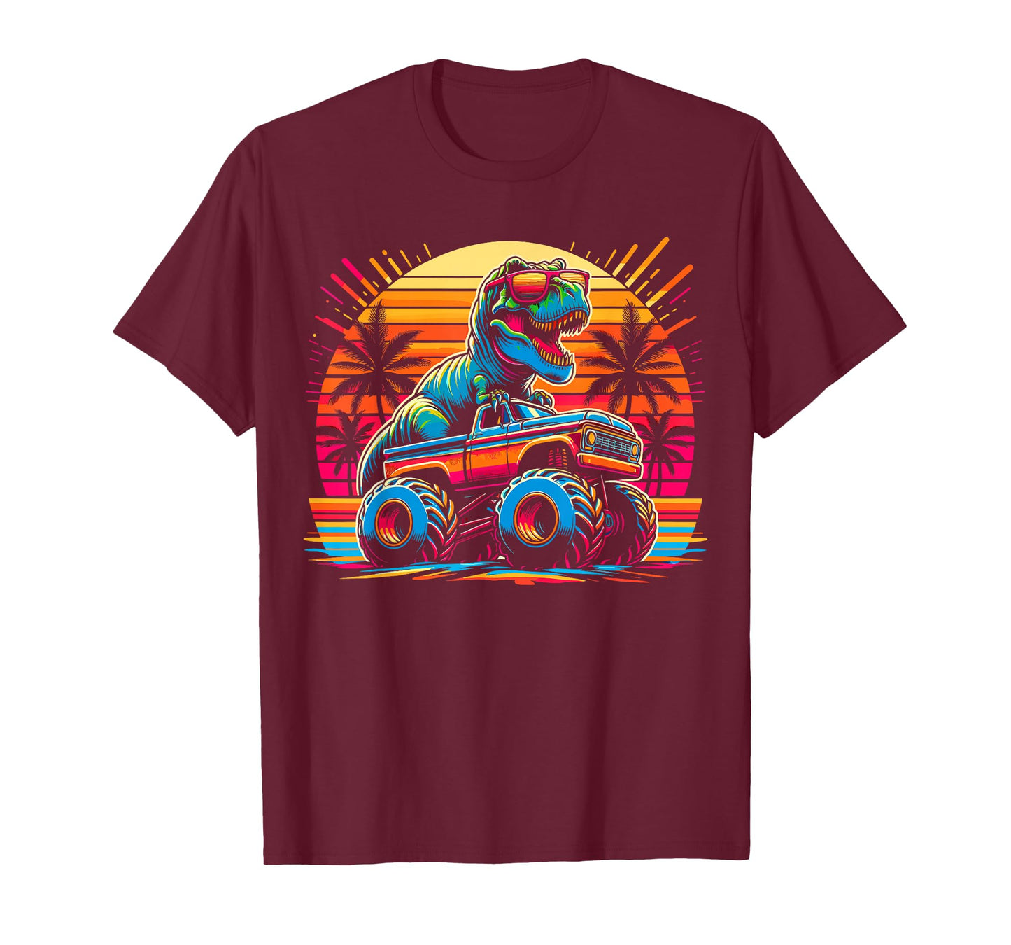 Monster Truck Summer Dinosaur Monster Truck T-Shirt