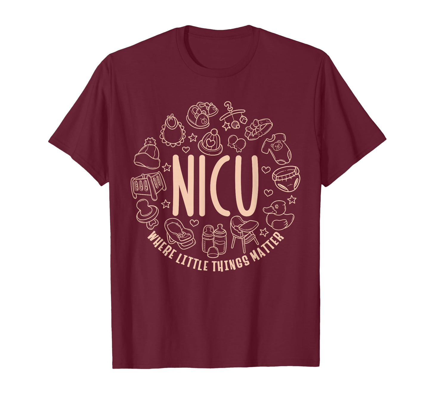 NICU Where Little Things Matter Nurse Gift Neonatal Nursing T-Shirt