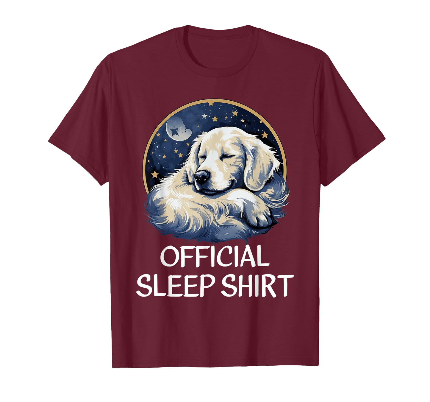 Official Sleep Shirt Golden Retriever Nightshirt Pajama T-Shirt