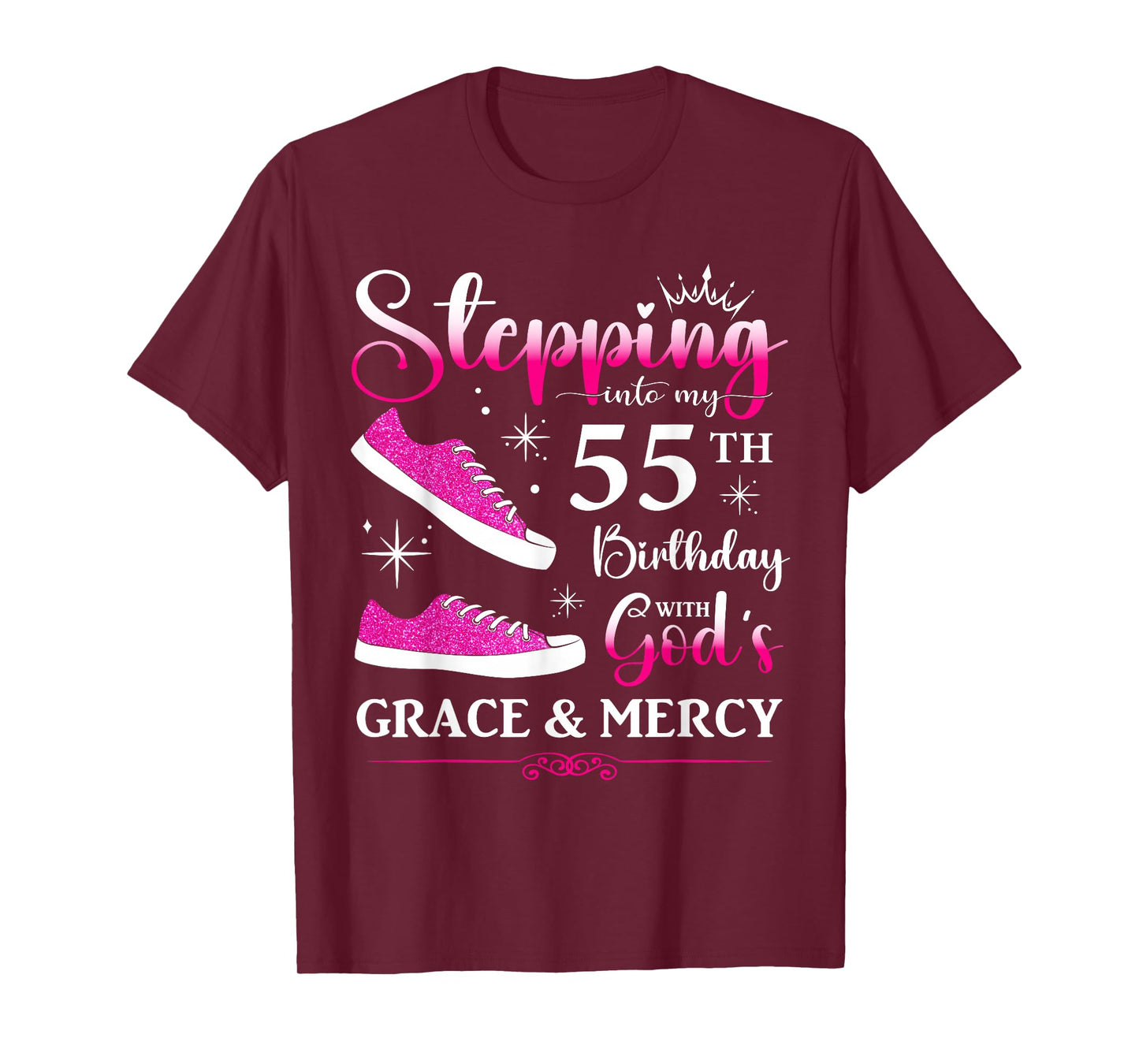 55th Birthday 55 Years Old Bday Queen Party Funny Womens BD T-Shirt