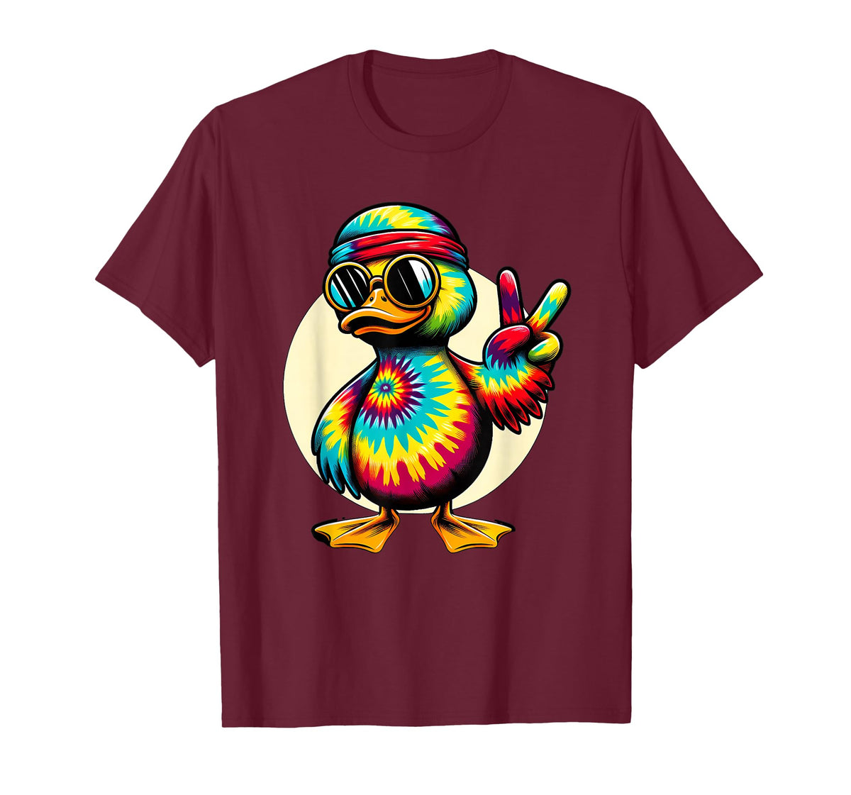 Peace Sign Tie Dye Duck T-Shirt