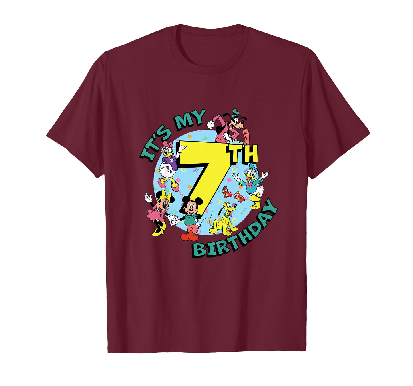 Disney Mickey and Friends It’s My Seventh 7th Birthday T-Shirt