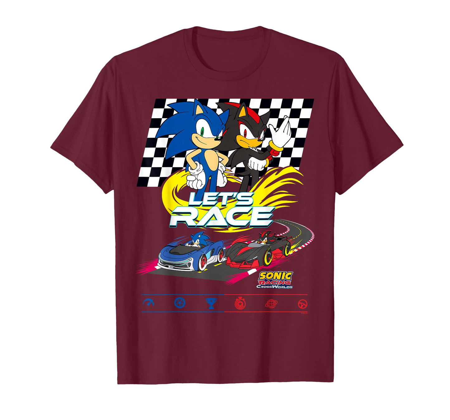 Sonic Racing CrossWorlds - Sonic VS Shadow Let's Race T-Shirt