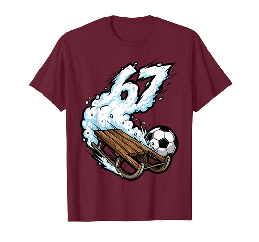 Sled Soccer 67 Snow Speed Funny Winter Sports T-Shirt