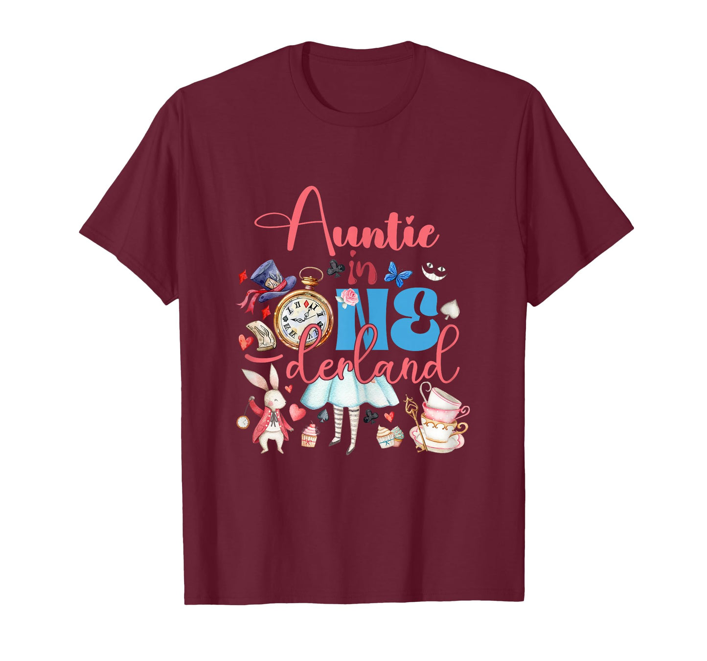 Alice Auntie in ONEderland Birthday Family T-Shirt