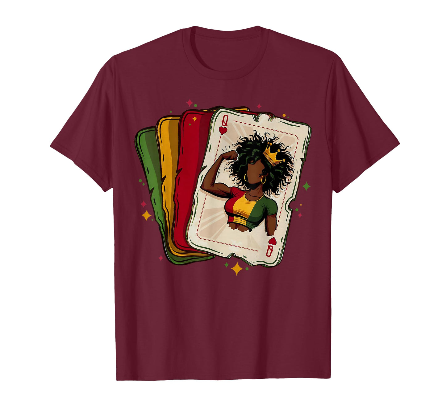 Afro Queen Black Woman African Melanin Black History Month T-Shirt