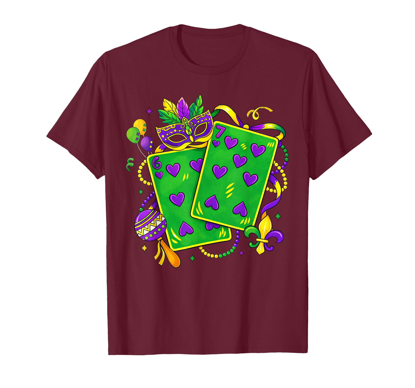 Six Seven 67 Mardi Gras Funny Mardi Gras Parade Men Women T-Shirt