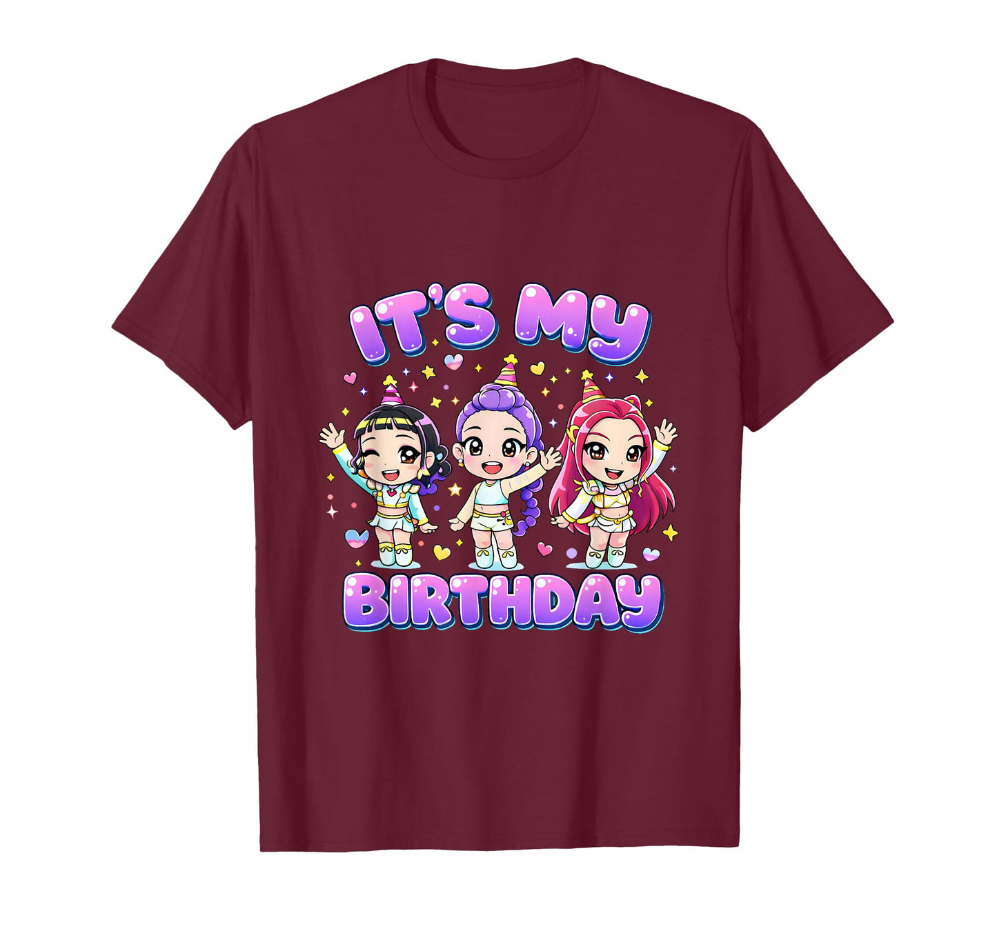 It's My Birthday Cute Chibi Kpop Funny Birthday Girl K-pop T-Shirt