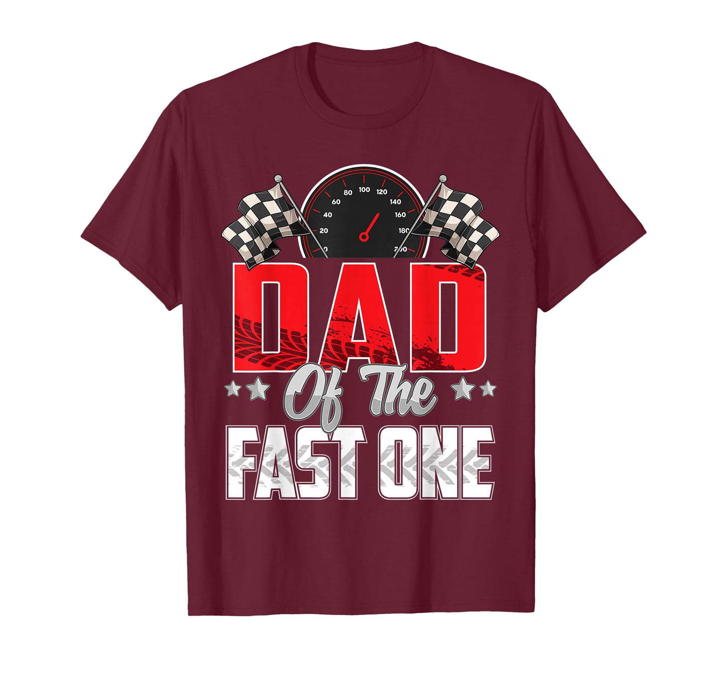 1 year old racing car fast one birthday 1st Family Dad T-Shirt