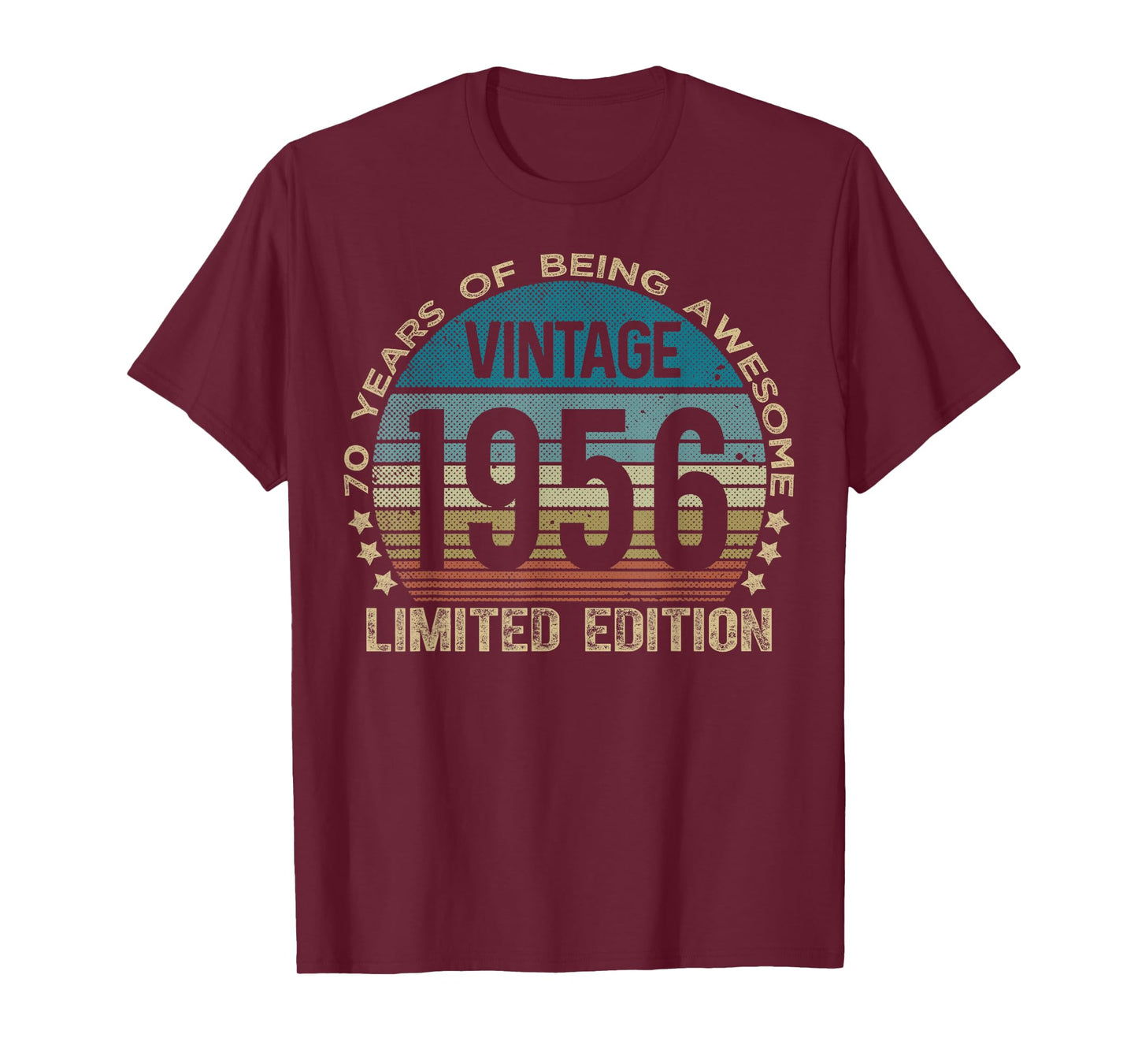 70 Year Old Gifts Vintage 1956 Limited Edition 70th Birthday T-Shirt