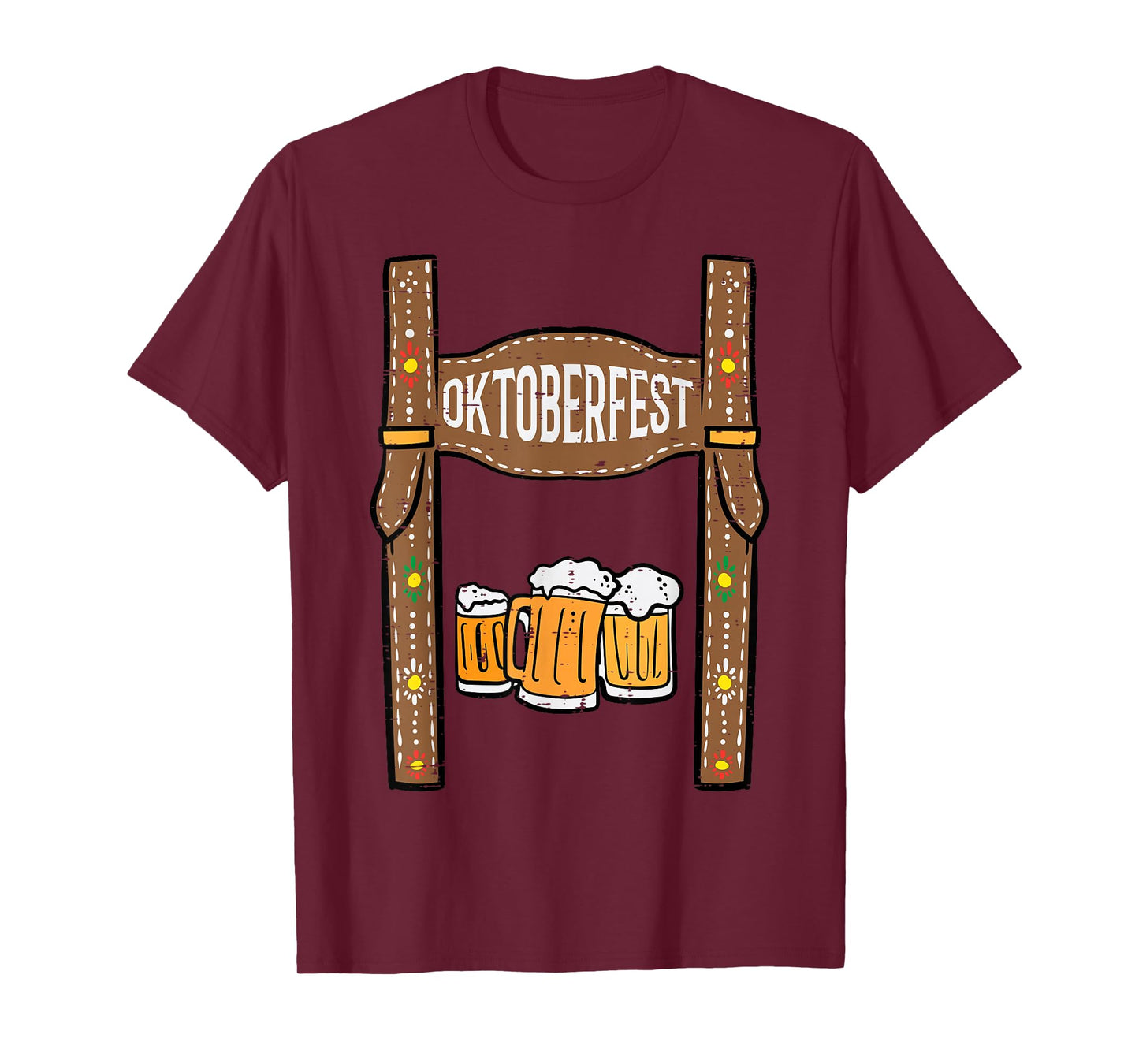 Oktoberfest Lederhosen Costume German Bavarian Festival Men T-Shirt