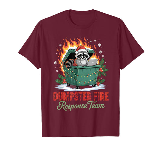 Dumpster Fire Response Team Leader Christmas T-Shirt