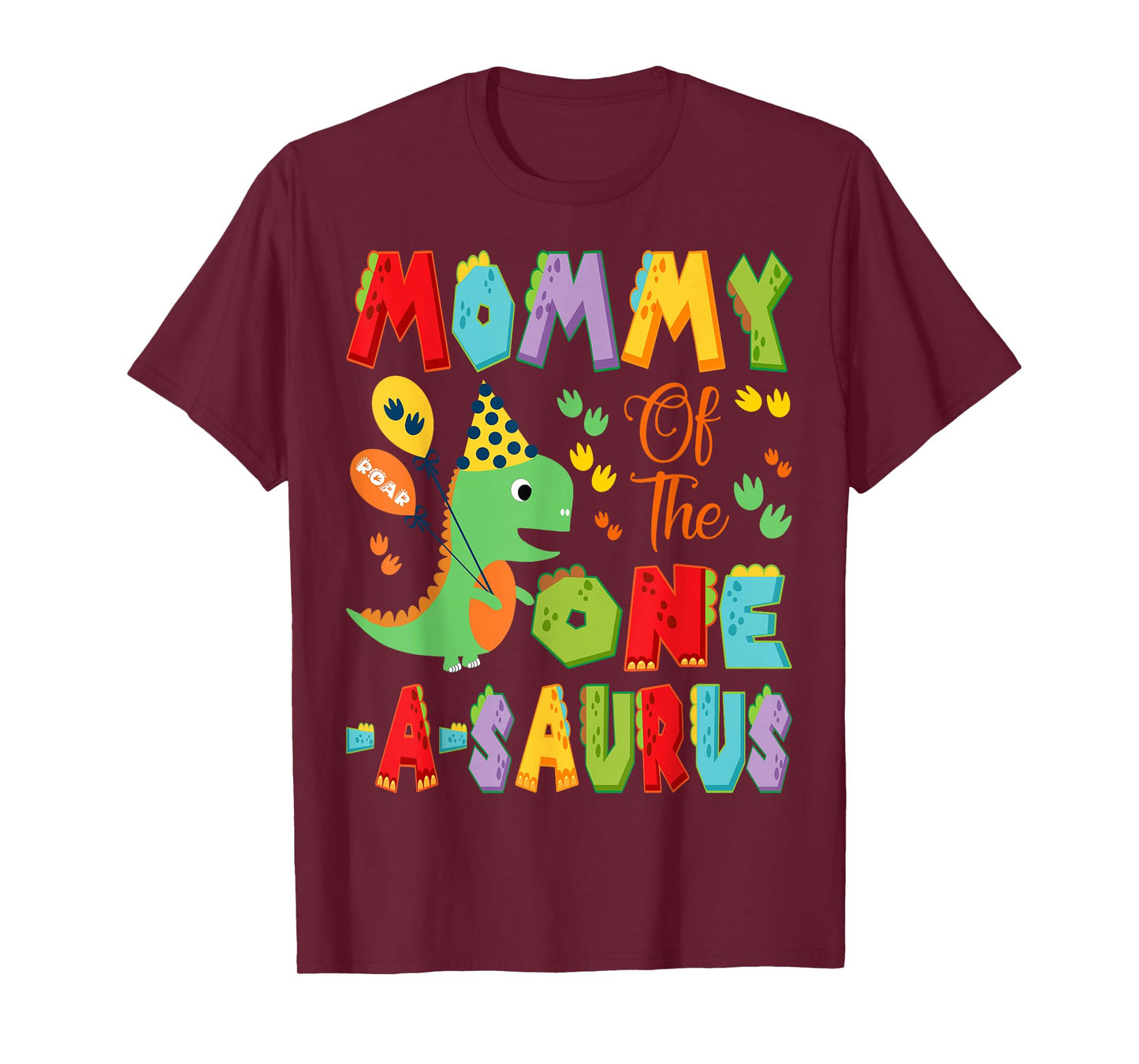 Mommy Of The One-A-Saurus 1St Birthday Boy Dinosaur T-Shirt