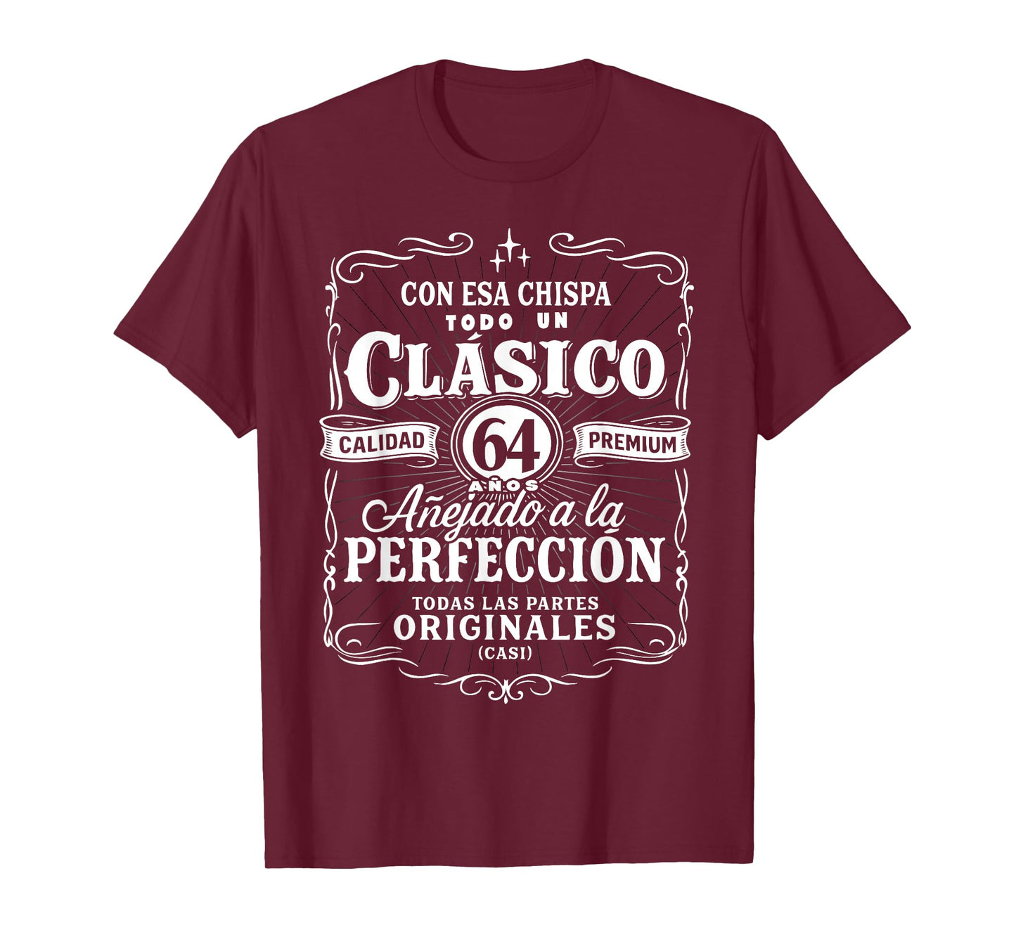 Vintage 64th Birthday Men Funny Cumpleaños 64 Spanish Gag T-Shirt
