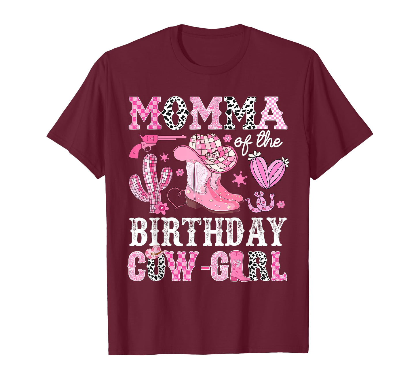 Momma Of The Birthday Cow-Girl Rodeo Cowgirl Bday T-Shirt