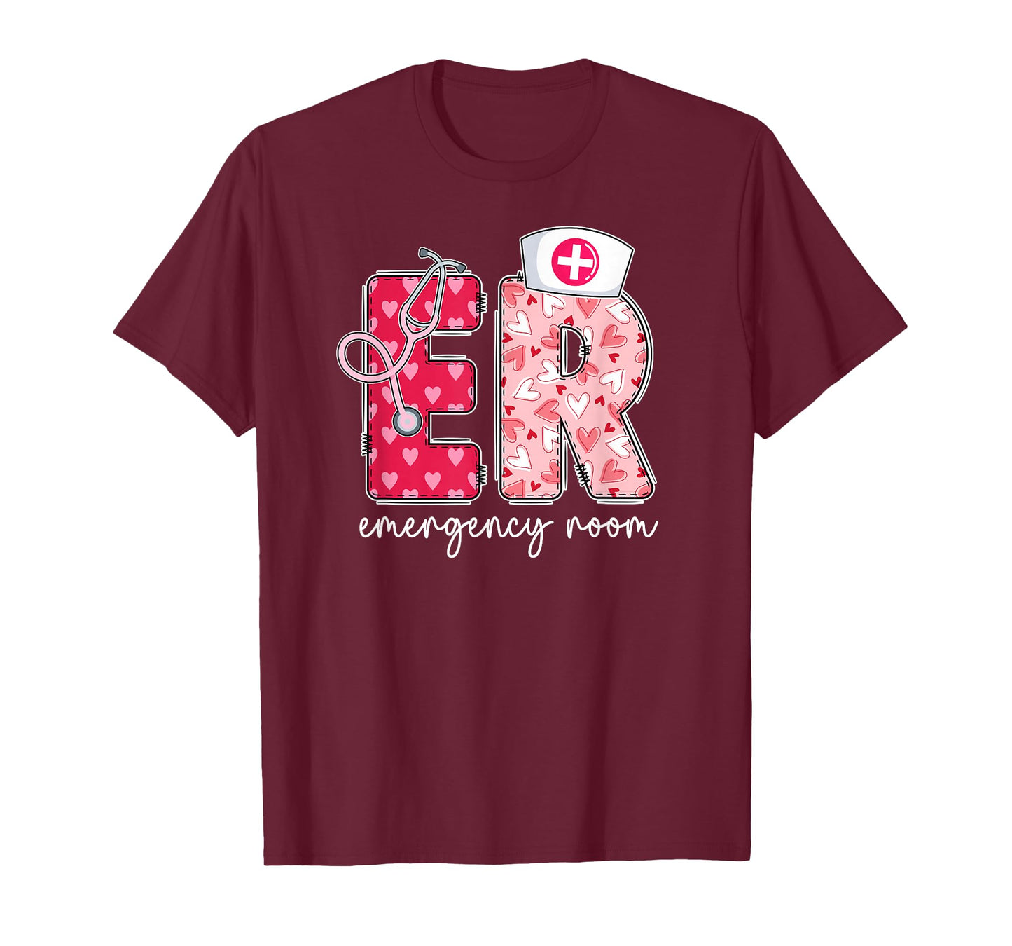 ER Nurse Valentine Emergency Room Nurse Valentines Day T-Shirt