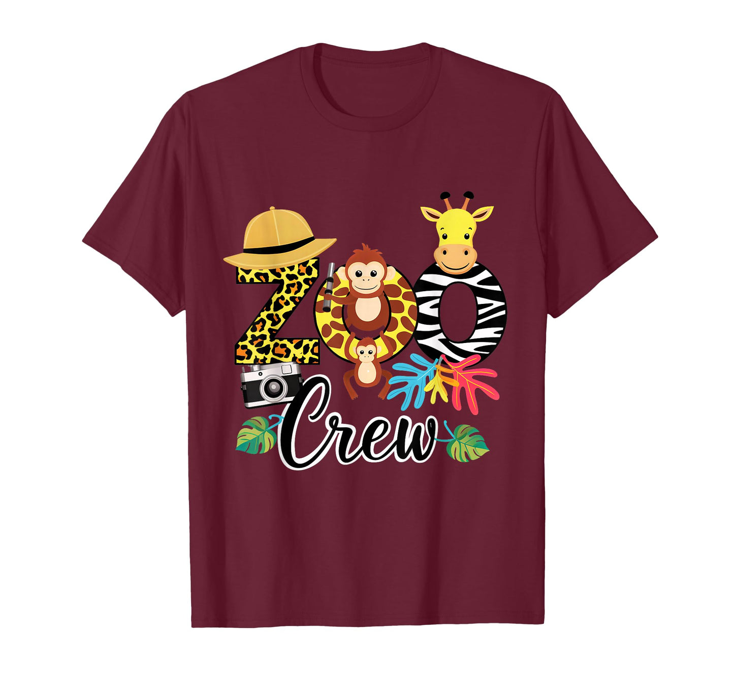 Zoo Giraffe Crew Safari Animal Zoo Keeper Kids Costume Gifts T-Shirt