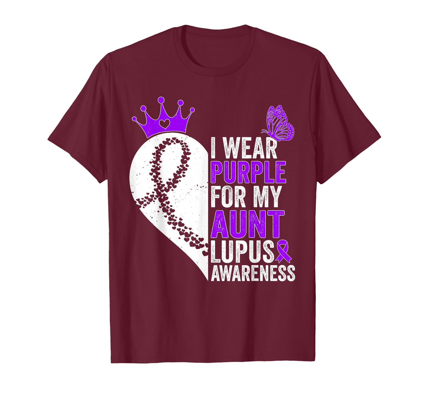 I Wear Purple for my Aunt Lupus Awareness T-Shirt
